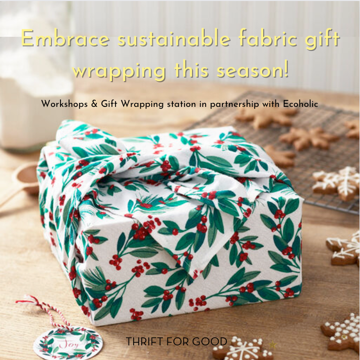 December 18th Sustainable Gift Wrapping Workshop with Ecoholic!